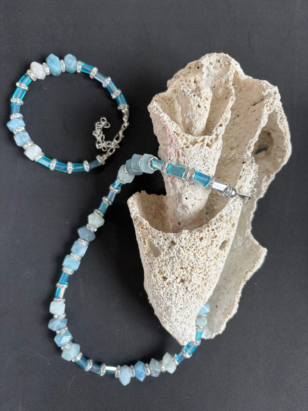 Elegantes Schmuckset in Türkis & Silber