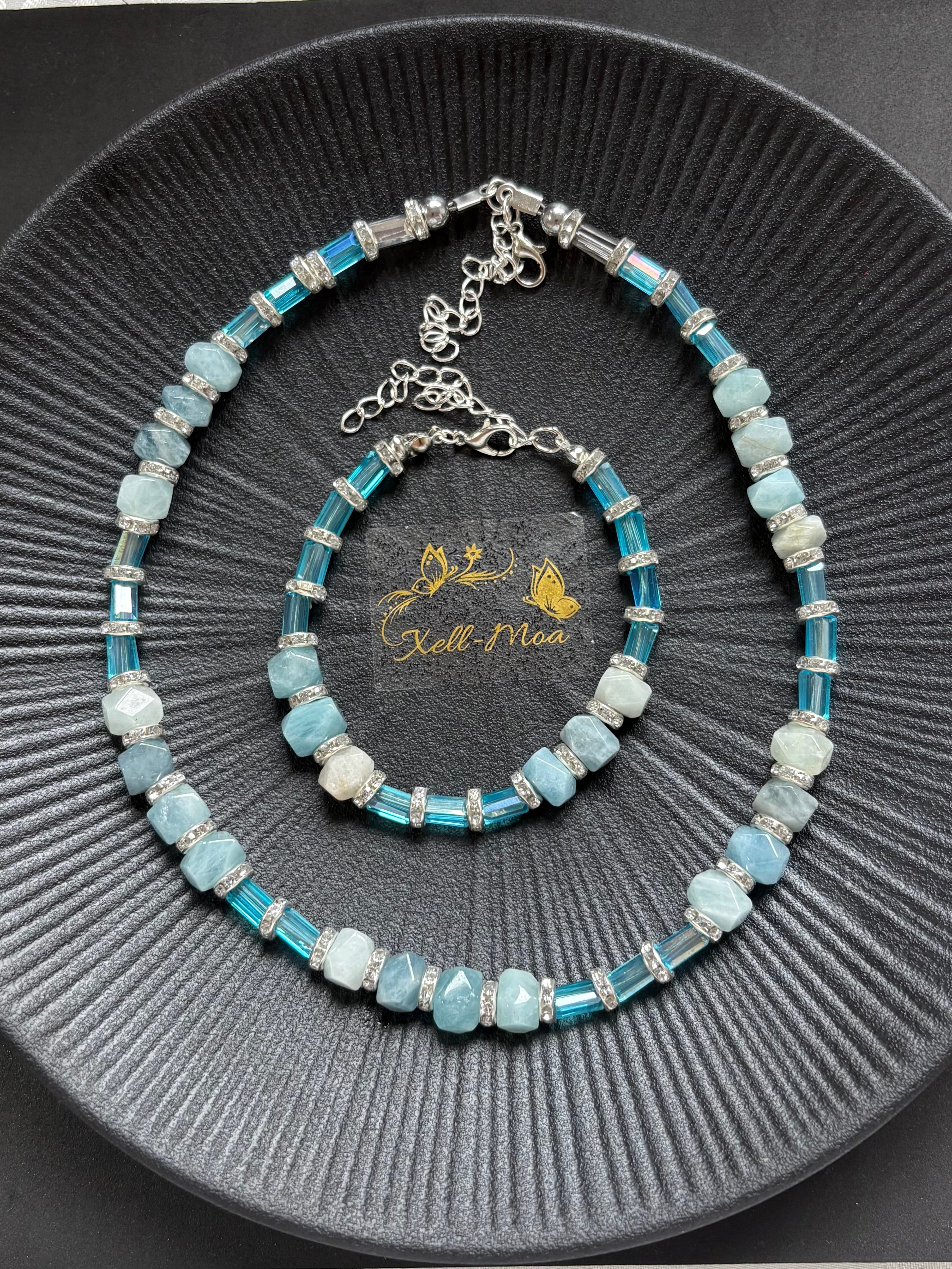 Elegantes Schmuckset in Türkis & Silber