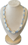 Barock-Perlenkette mit Himmelblauen Steinen