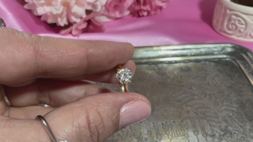 1 Karat Lab Diamond Solitär Ring